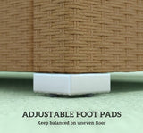 Rattan Wicker Seater Patio Couch with Cushions and Throw Pillows