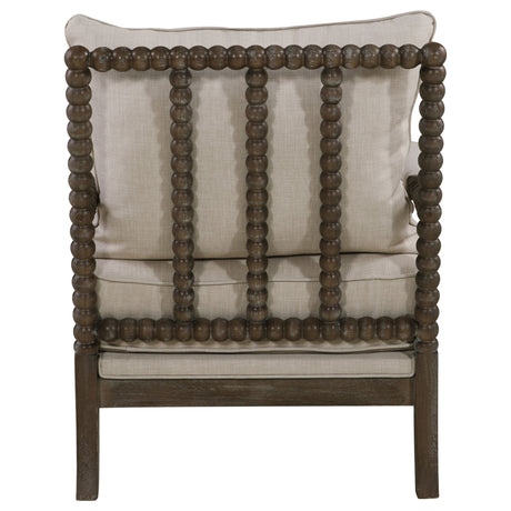 Upholstered Bobbin Accent Chair
