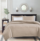 Reversible Quilt Set Khaki Full/Queen
