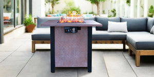 25" H Outdoor Patio Propane Gas Fire Pit Table - 50,000 BTU