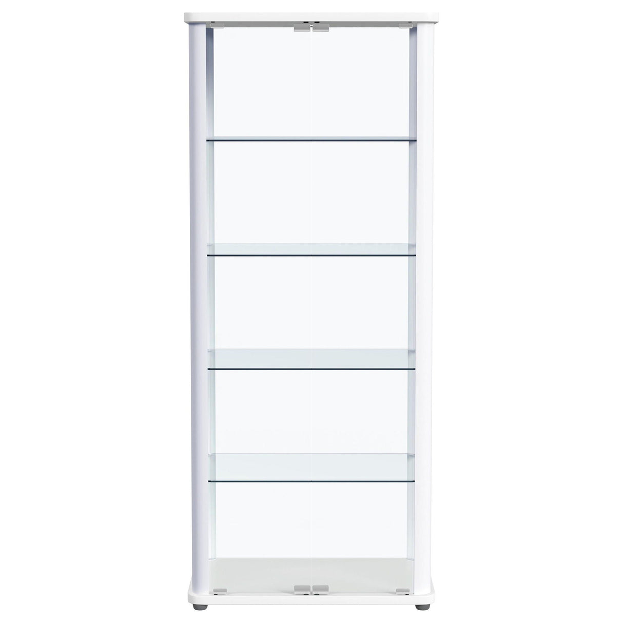 Aero 5-shelf Display Curio Cabinet with LED Lighting White