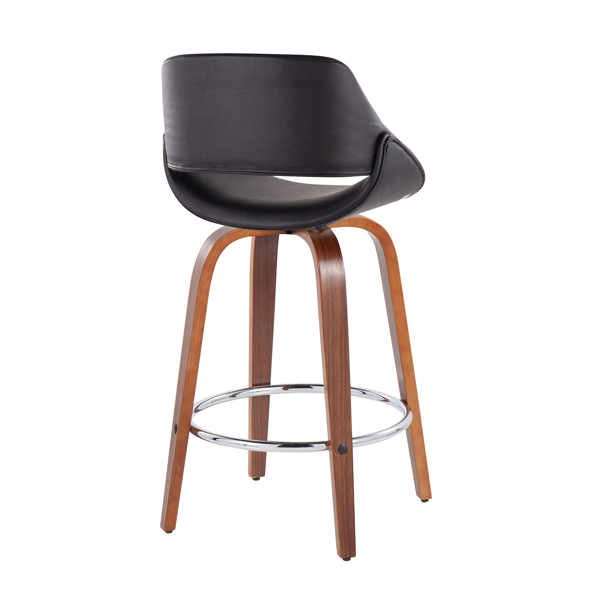 Mid-Century Modern Fixed-Height Counter Stool