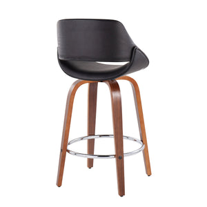 Mid-Century Modern Fixed-Height Counter Stool