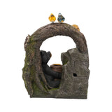 Decorative Two Tiered Outdoor Water Fountain with Woodland Animal Design