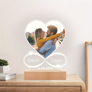 Custom LED Photo Night Light – Personalized Acrylic Picture Frame Gift for Loved Ones