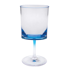 Leadingware Oval Halo Plastic Wine Glasses (Set of 4)