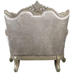 Libertee - Chair With Pillow - Beige Fabric & Champagne
