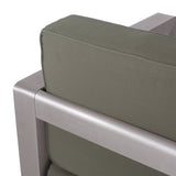 Outdoor Aluminum Loveseat – Low-Profile Patio Seating with Deep Cushions