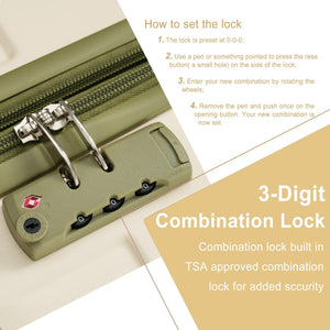 GigaTech 3-Piece Expandable Hard Shell Luggage Set with TSA Lock