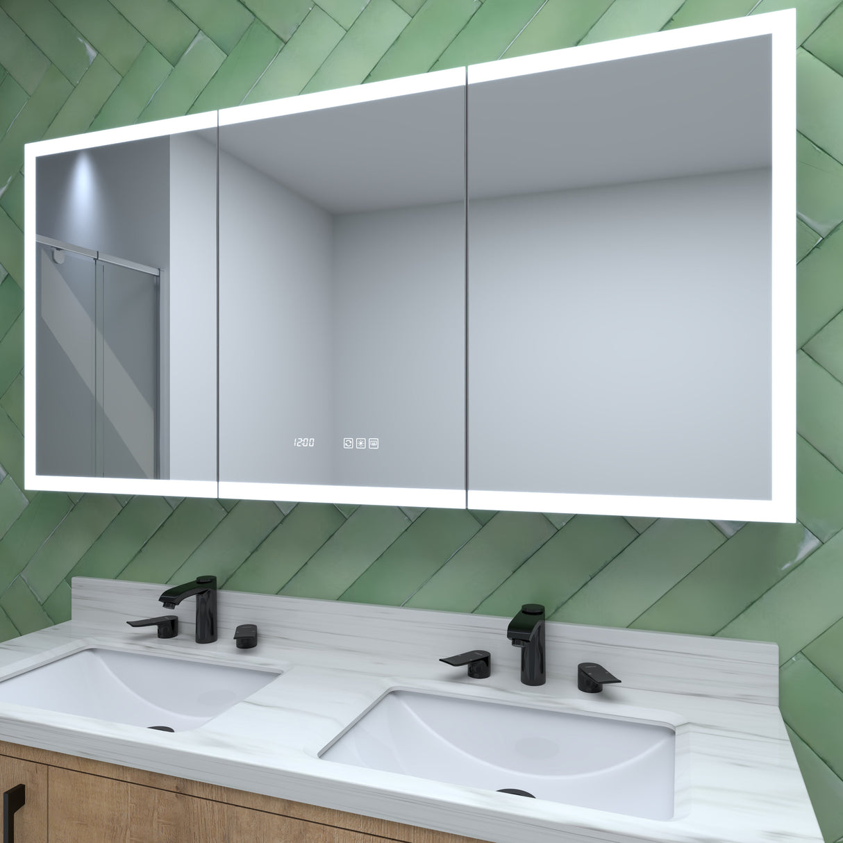 60 in. W x 30 in. H Rectangular Bathroom Mirror