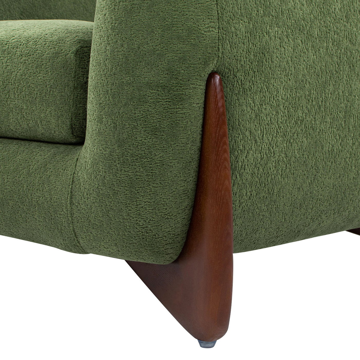 Sherpa Arm Chair with Removable Cushion - Black, White, Dark Green