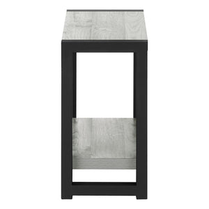 Accent Side Table, Narrow, Small, 2 Tier, Contemporary And Modern