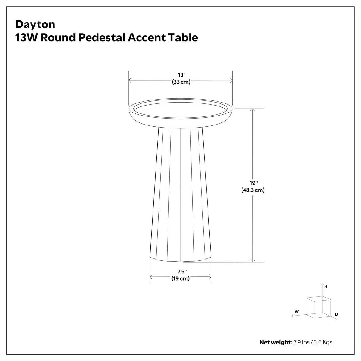 Handcrafted Wooden Accent Table with Sculptural Design - Choice of Color