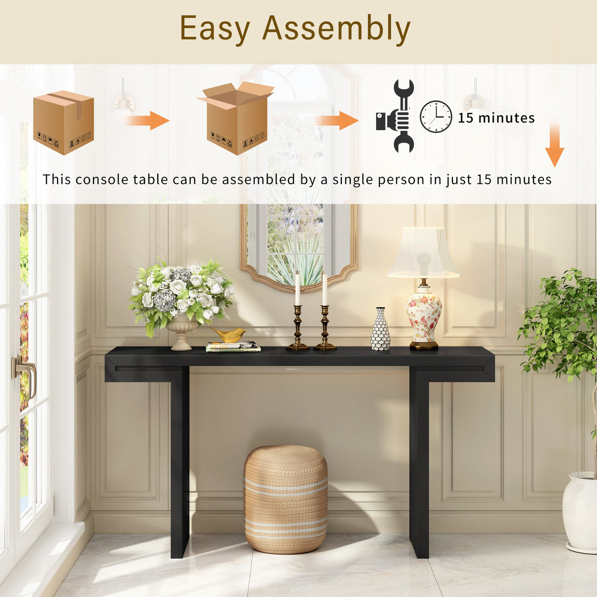 U-Style Large 60-Inch Console Table