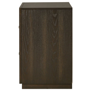 Atlas 2-drawer Bedroom Nightstand Bedside Table Dark Oak
