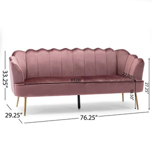 Modern Glam 3 Seater Sofa With Texture