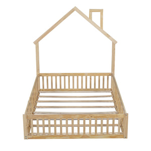 House Platform Bed With Guardrail