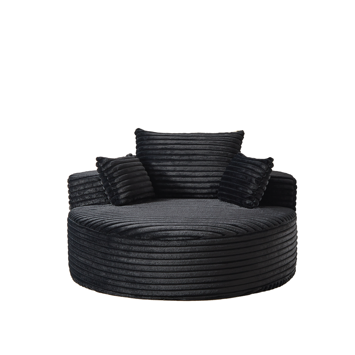 Fluffy Modern Sleeper Chair in Corduroy
