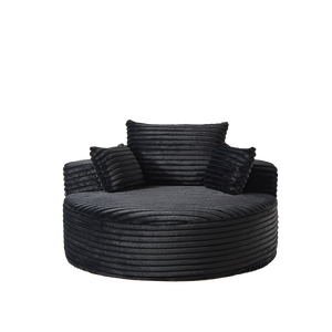 Fluffy Modern Sleeper Chair in Corduroy