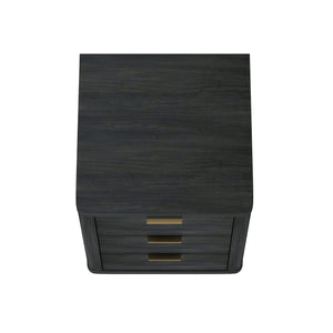 Evelyn - Nightstand With 3 Drawers, Smooth Rounded Edges