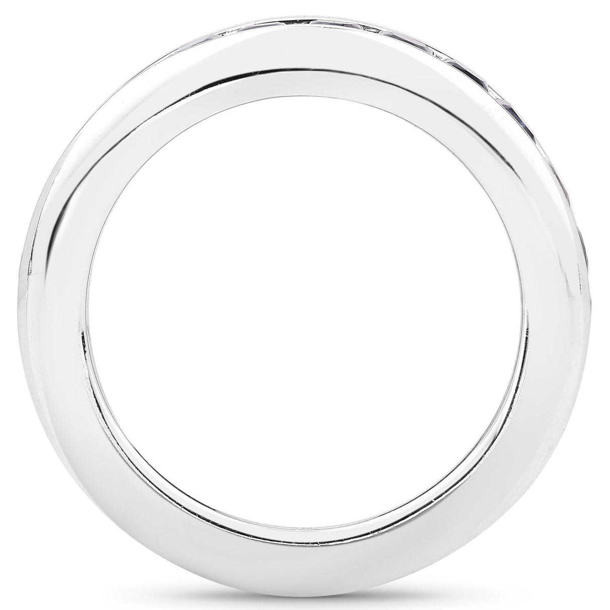 3.12 Carat Genuine Blue Sapphire .925 Sterling Silver Ring