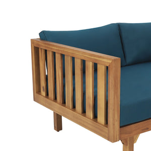 Claremont 3 Seater Daybed Teak Acacia Wood Water Resistant Cushions