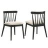 Modern Spindle Back Dining Chairs, Set of 2