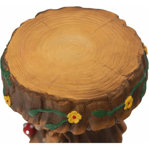 12.6" Resin Squirrel Garden Chair