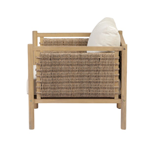 Set of 4 Outdoor Acacia Wood Patio Chairs