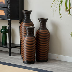 Classic And Neat Floor Vase, High Independent Flower Stand (Set of 3)