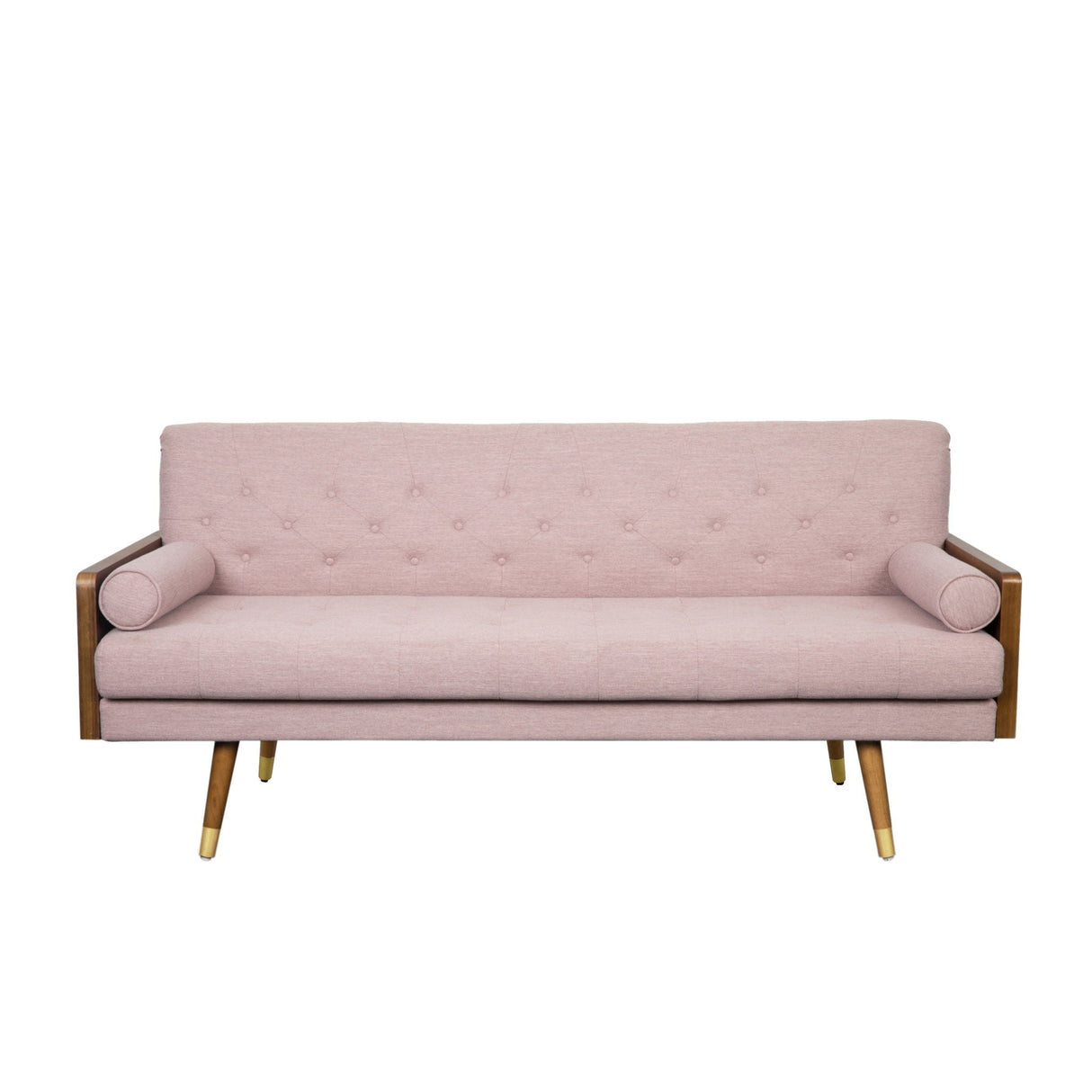 Aidan Mid Century Modern Tufted Fabric Sofa