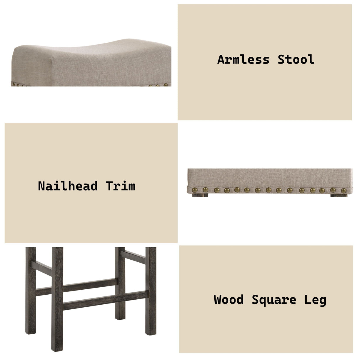 Martha II Weathered Counter Height Stool Set of 2