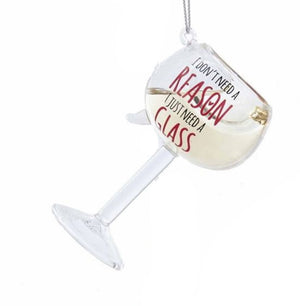 Glass Wine Glass Ornament - This Wine Is Making Me Awesome