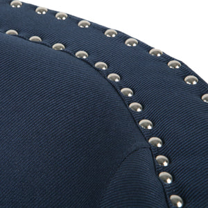 Modern Upholstered Swivel Club Chair With Nailhead Trim