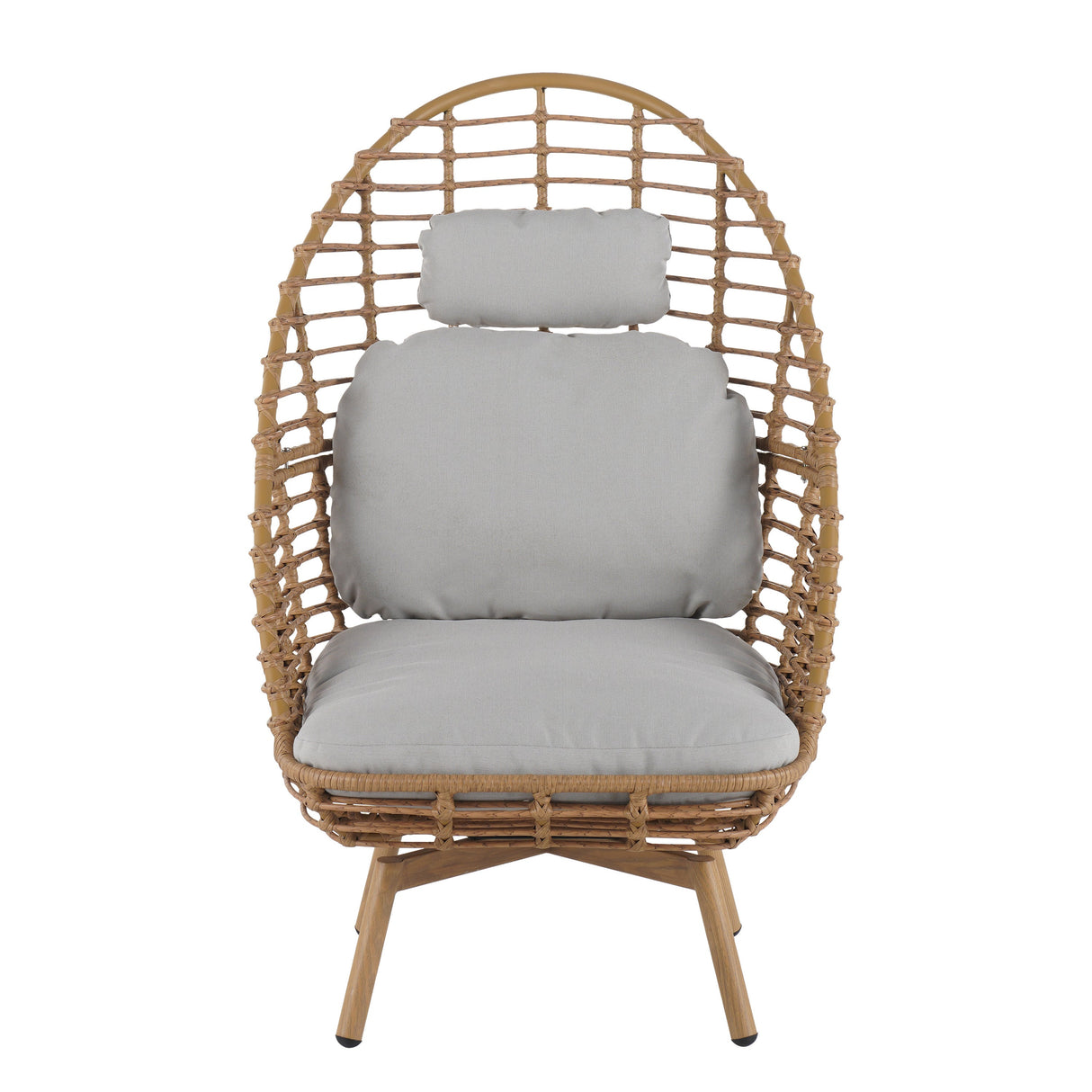 Ellis Outdoor Wicker High-Back Swivel Lounge Chair