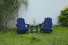 3-piece folding adirondack chair set with side table