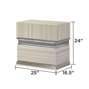Leonor - 2 Drawer Nightstand - Gray