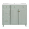 Bathroom Vanity With Sink, Soft Close Doors, Adjustable Shelves