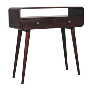 Solid Wood Curved Console Table