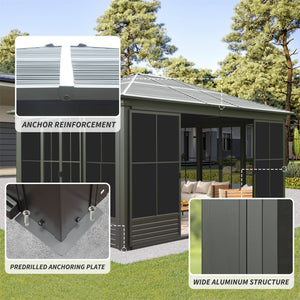 12x14FT Outdoor Sunroom Gazebo