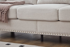 83" Modern Classic Design with Nails Living Room Three Seater Sofa