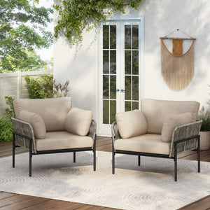 Rope Lounge Chair With Cushions for Modern Spaces