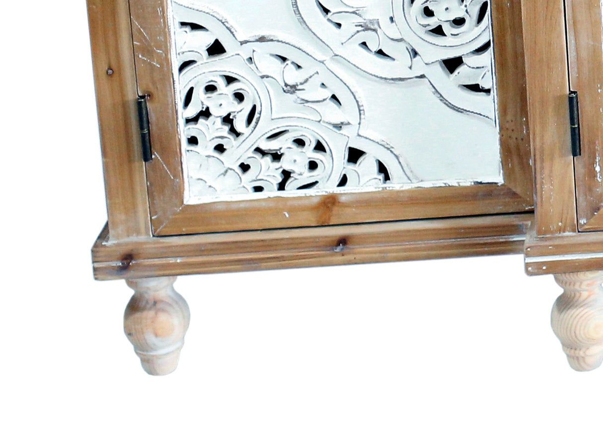 Hollow-Carved Accent Cabinenet