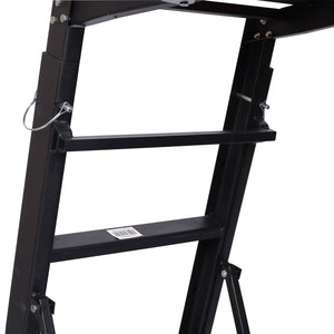 Heavy Duty Foldable Rolling Engine Top Creeper With Padded Deck And Locking Casters - Black
