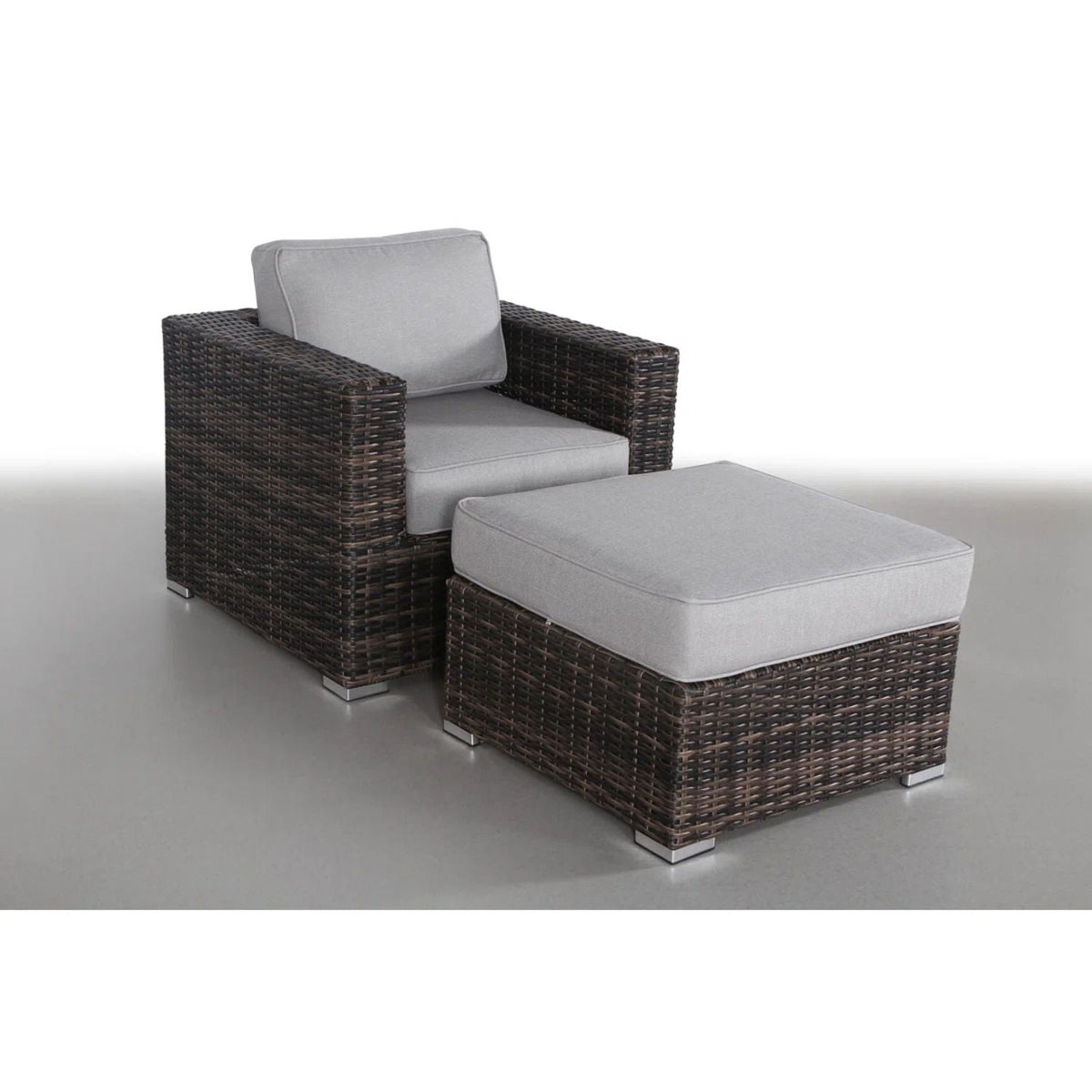 Outdoor Patio Chair Set For Patio With Foam Cushions