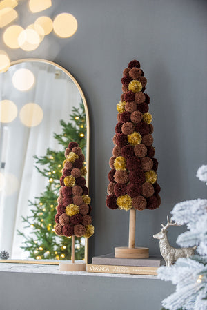 Tall Tree Christmas Table Decor, Coffee