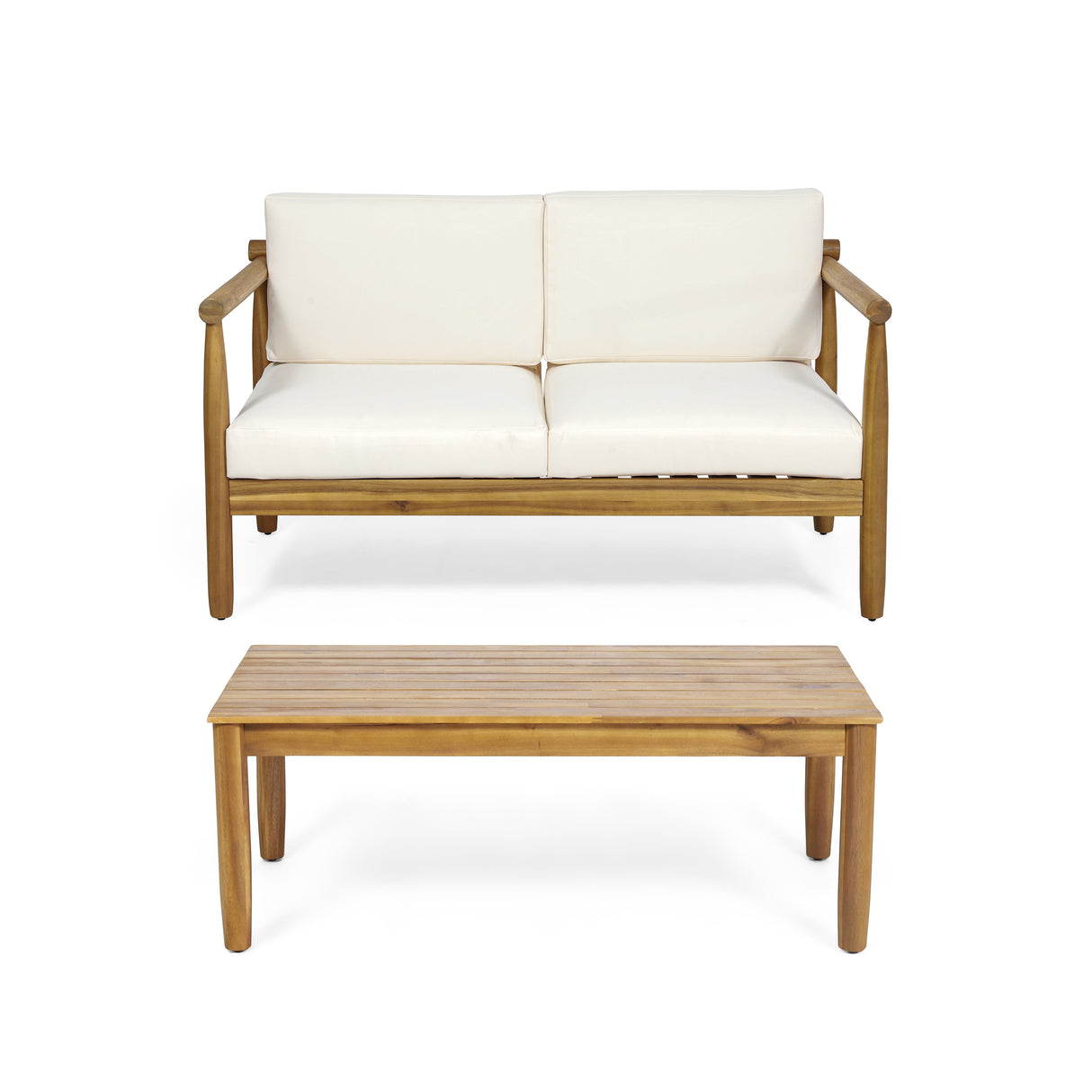 Acacia wood outdoor furniture set by christopher knight home
