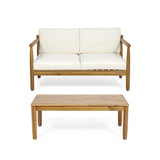 Acacia wood outdoor furniture set by christopher knight home