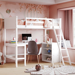 Loft Bed With Shelves With Desk