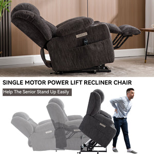 Chenille Power Lift Recliner Chair
